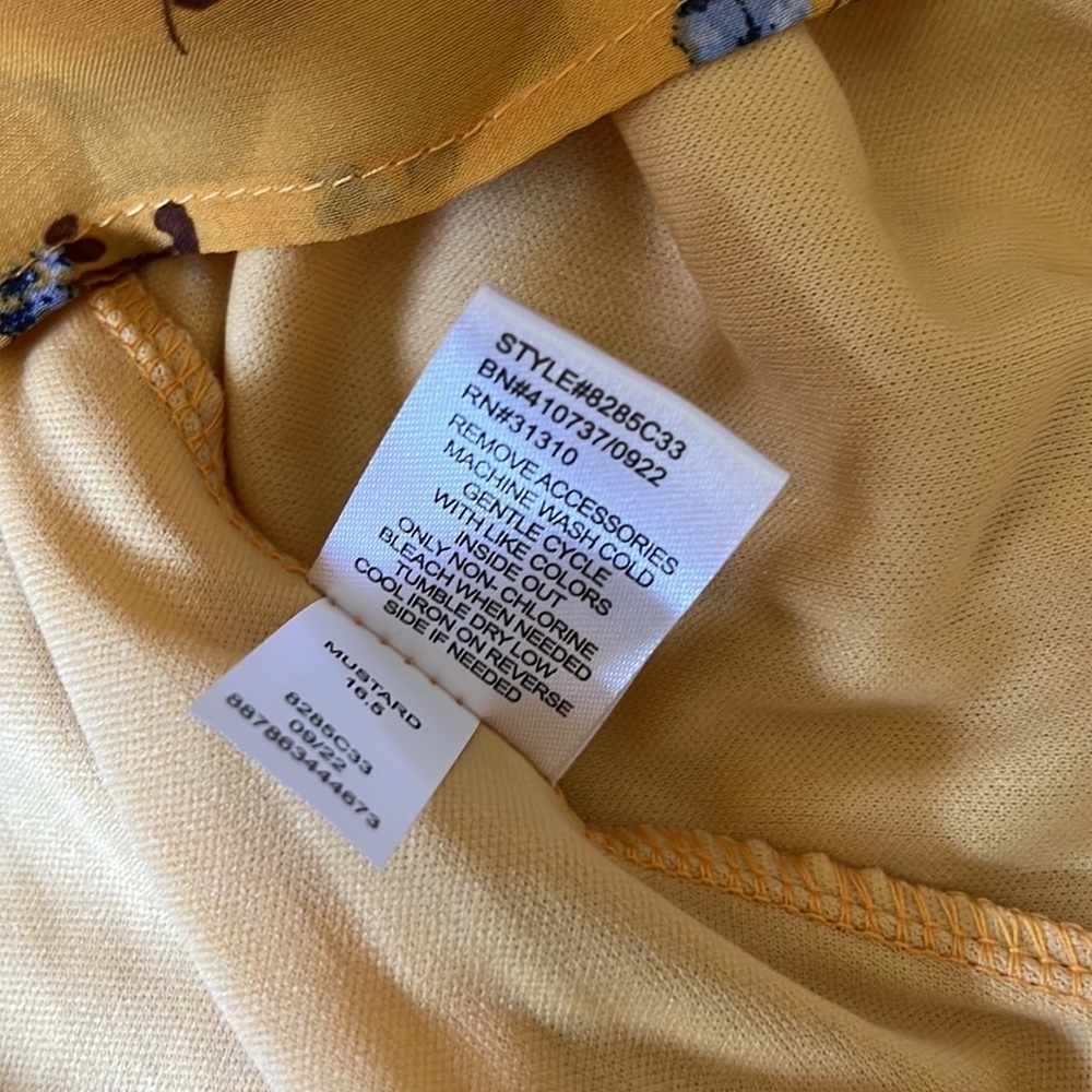 Knit Works Girls Tiered Denim Dress with Belt & Necklace blue/Mustard size 16.5 - Picture 11 of 12